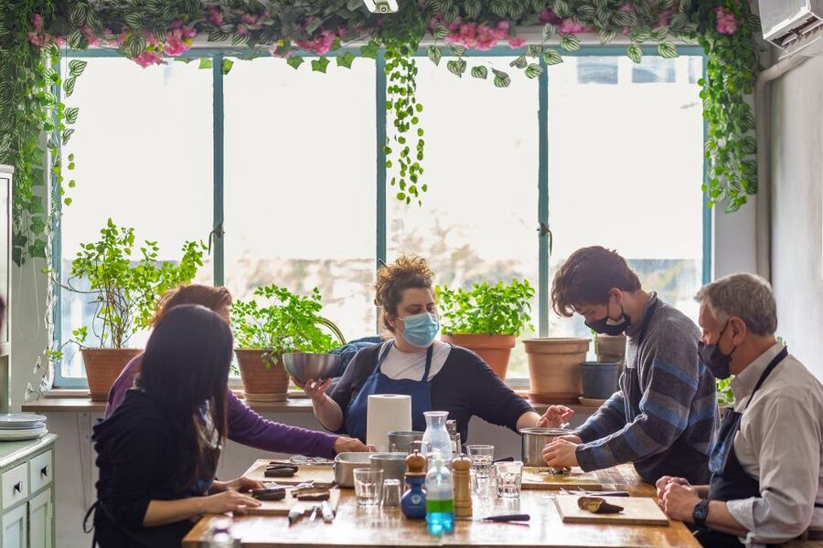 Athens: Food Market Visit and Cooking Class with Wine - Dietary needs require advance notice