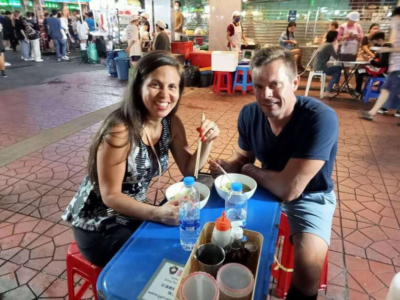 Bangkok Tuk-Tuk by Night with Chinatown Street Food Meal - Lotus folding at Pak Khlong Talat