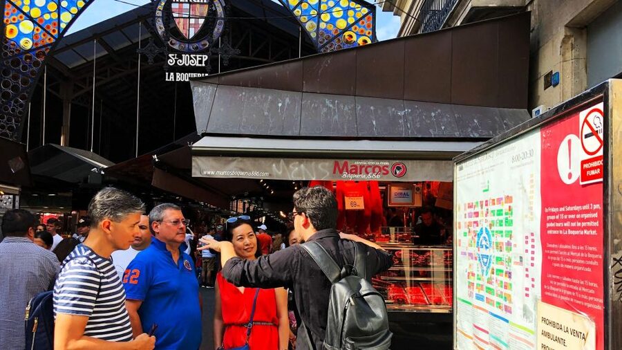 Barcelona: Street Food & Sightseeing Tour with Local Market - Starting at Miró’s mosaic beside Liceu