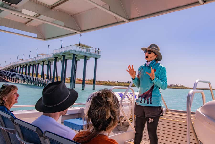 BROOME: SCENIC & PREHISTORIC CRUISE- Wine & Gourmet Platters - Cruising Dampier Creek with bubbles and lunch