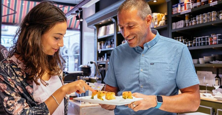 Bruges: Private Food Tour – 10 Tastings with Locals - Simon Stevinplein and the first taste of Bruges