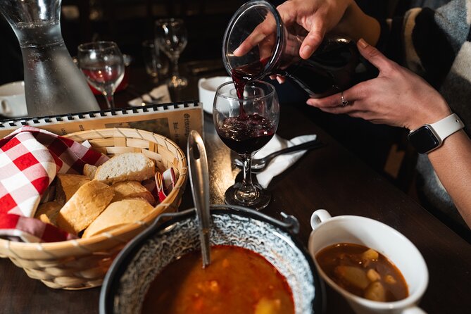 Budapest Food Tour: Wine, Foie Gras & 20+ Tastings - Three foie gras bites on Váci Street
