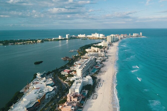 Cancun Guided Sightseeing, Shopping and Tasting Tour - Playa Delfines gives you Cancun’s classic postcard view