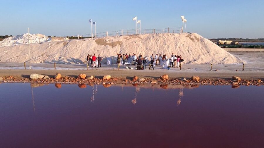 Culinary demonstration with Gourmet Tasting in The Pink Lake - Wine and olive oil at the salt mountain