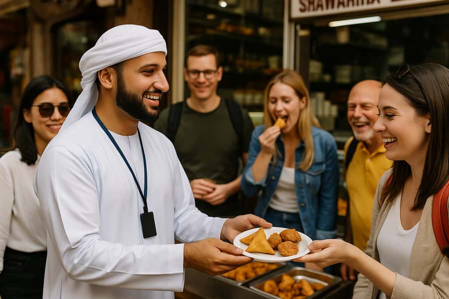 Dubai: Old Town Walking Tour with Abra Cruise & Street Food - Walking through Al Fahidi’s wind towers and old lanes