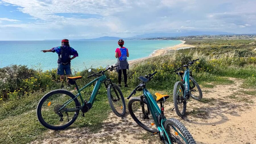 E-Bike: Adventure to the Scala dei Turchi, Sicilian Villages, and a food experience - Capo Rossello, the Lighthouse, and Old Watchtowers