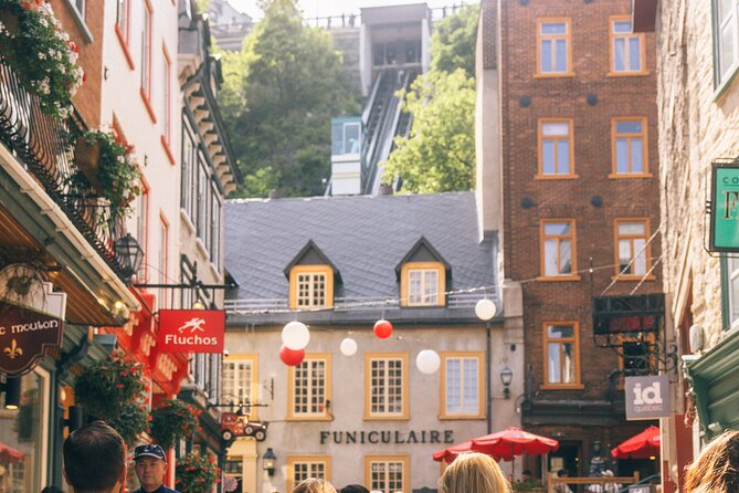 Evening Gourmet Tour 5 Course Dinner - History and Food in Old Quebec City - The funicular ride to Upper Town