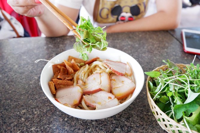 Evening Walking Food Tour, folk game and lantern boat - Cao lau, coffee, and the optional balut
