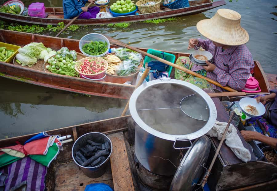 From Bangkok: Maeklong Railway and Floating Market Food Tour - Small groups, private departures, and transport from Bangkok