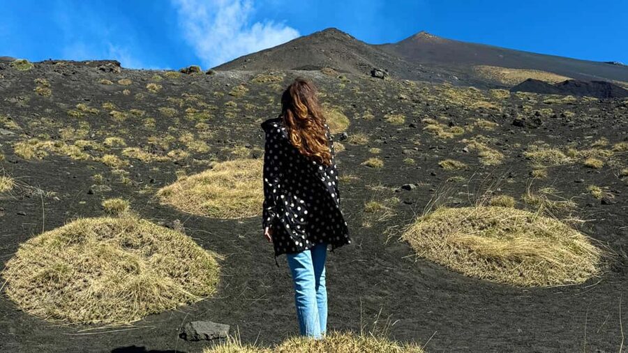 From Catania: trek on Mount Etna, Lava Cave & tasting Tour - From Catania to the Sapienza Refuge at 1,986 meters