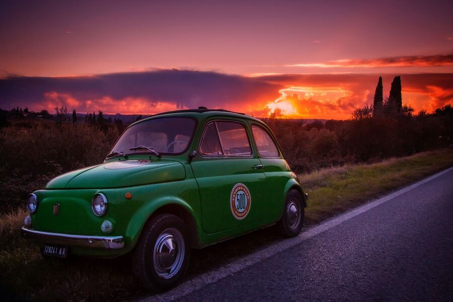 From Florence: Sunset Wine Tasting Tour in Vintage Car - The wine tasting and Tuscan table