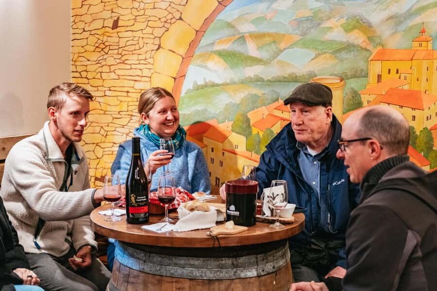 From Lyon: Golden Stones Beaujolais Wine Tasting Tour - The first tasting comes with a view