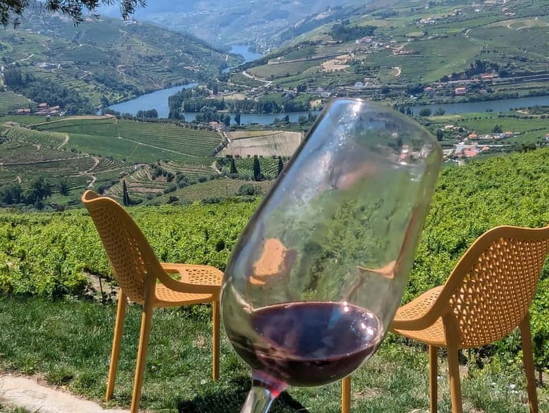 From Porto: 2 Wine Regions, Farm-to-Table Lunch & Boat - Lunch with a Douro view