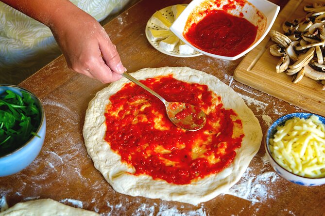 Hands-On Pizza Making Class & Farmhouse Tour with Sea Views - Pizza making with an Amalfi Coast view