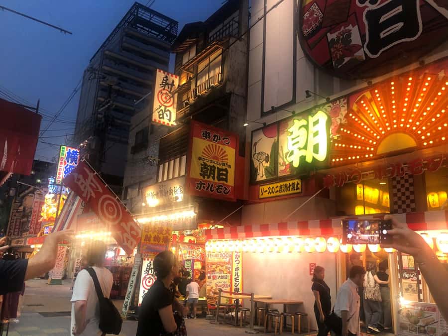 Hungry Osaka Street Food Tour: 15 Dishes & 3 Drinks - Stop one: kushikatsu and doteyaki in classic Osaka style