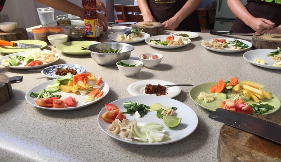 Krabi: Morning or Afternoon Culinary Adventure at Smart Cook - Eating the meal you prepared