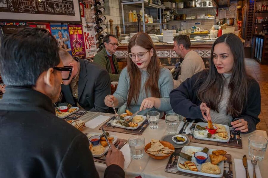 London: Soho & Chinatown Food Walking Tour - The Mediterranean cafe starts the evening