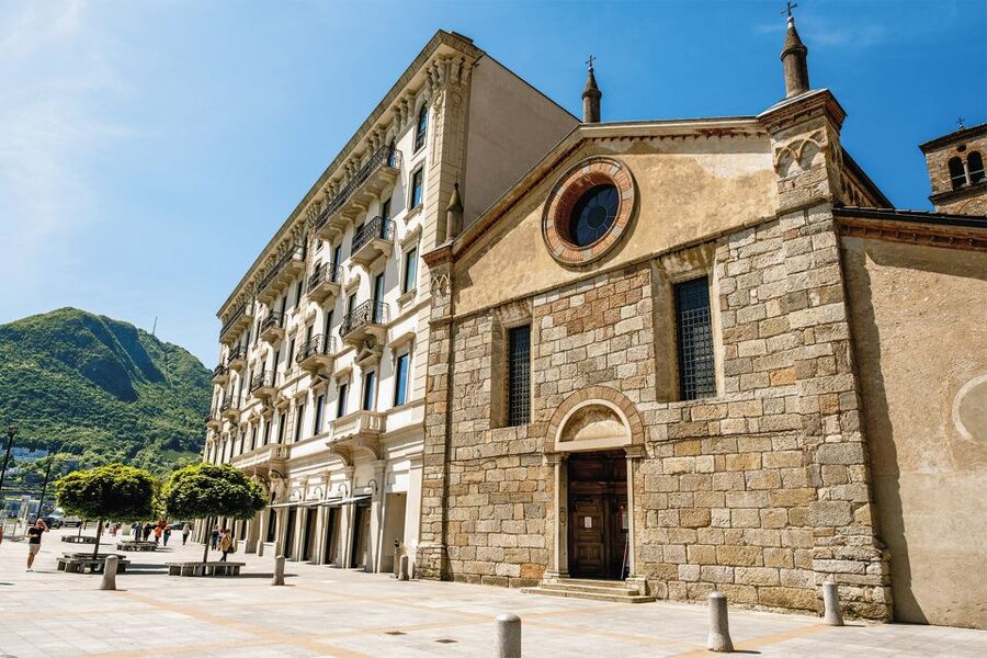 Lugano: Self-Guided Food Tour - Grand Café Al Porto begins the day with old Lugano character