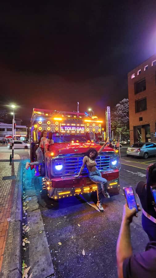 Medellin: Party Bus with DJ & Street Food Tastings - Empanadas, arepas, and ceviche chicharrón
