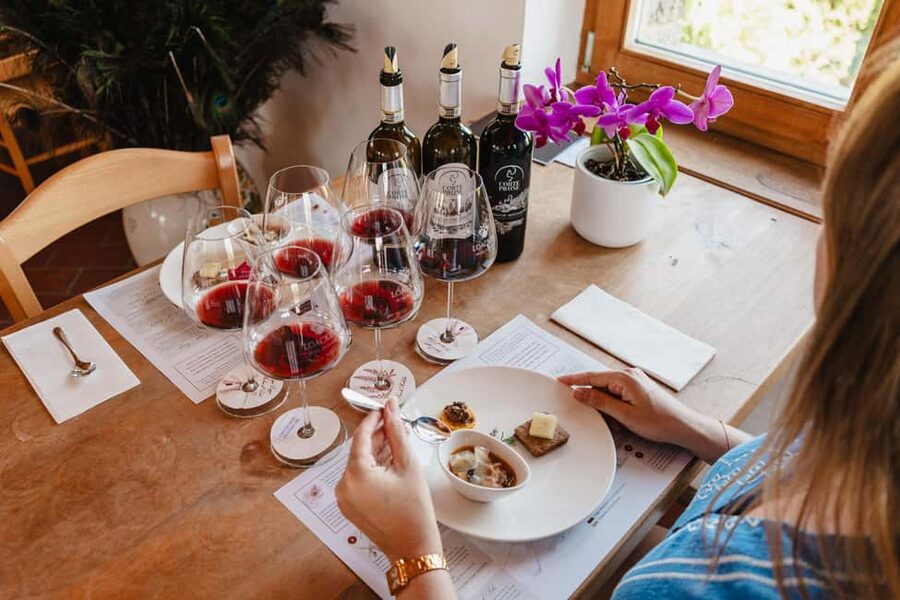 Montalcino: Guided Winery Tour & Gourmet Food Tasting - Inside the winery and the three-level cellar