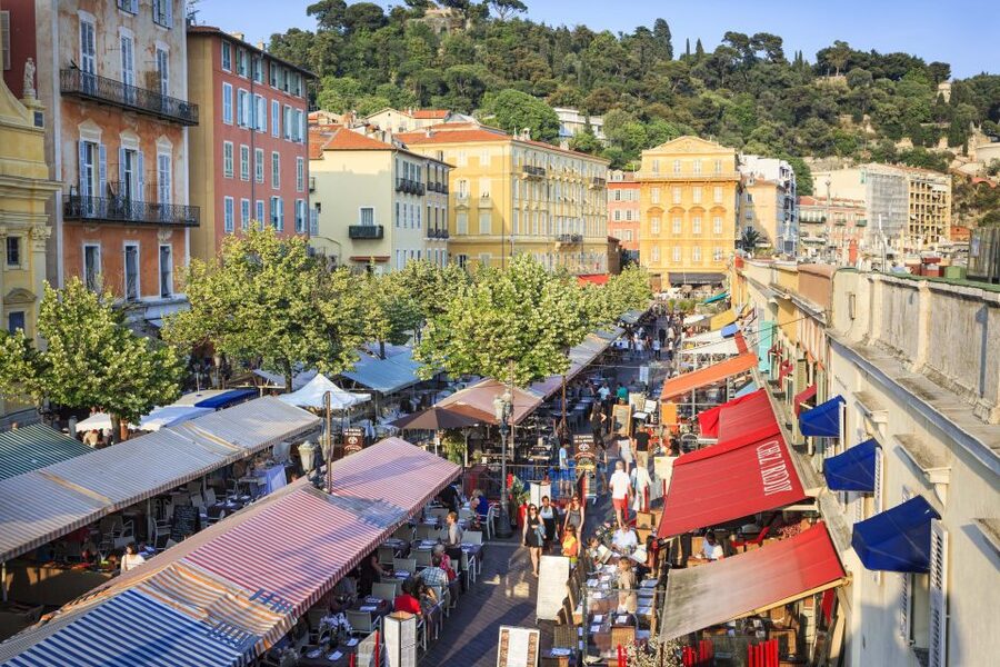 Nice: Guided Food & Wine Walking Tour with Full Meal - Place Massena: your first taste of the city