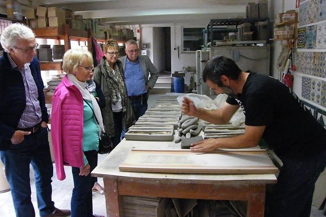 Private Lisbon Arrabida Wine Tour: Food & Wines, Mountain and Sea - Watching azulejos being made by hand