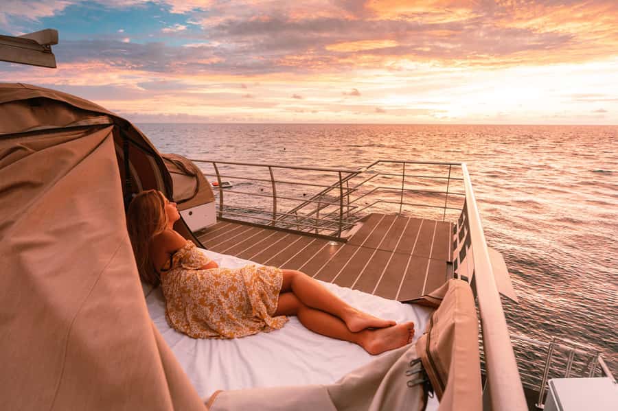 Reef Sleep: 2-Day Great Barrier Reef Pontoon & Gourmet Meals - Hardy Reef and the coral wall beside the pontoon