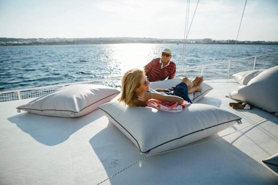 Rhodes: Boat Tour with Snorkeling, Gourmet Buffet & Open Bar - Along the east coast toward Afandou