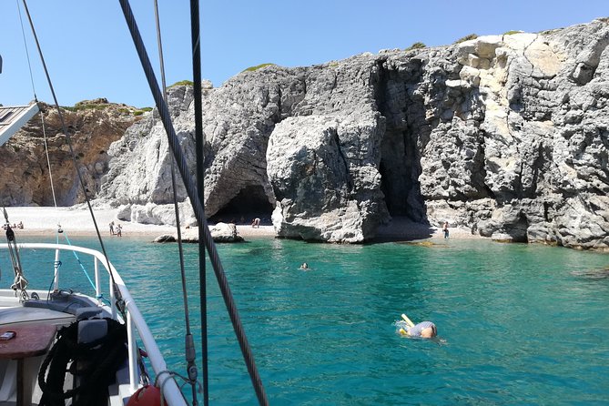 Rhodes Exclusive Swim Cruise Cocktail Open bar & Gourmet Buffet - Afandou Beach: a long shore and a generous swim stop