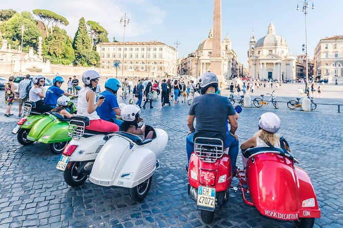 Rome Afternoon Sightseeing Vespa Sidecar Tour with Gourmet Gelato - Piazza Venezia and the Colosseum area