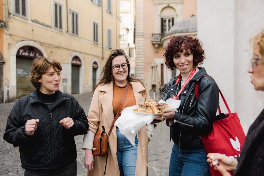 Rome: Food Tour of the Historic Center with Rooftop Spritz - Fried artichokes beside Portico d’Ottavia