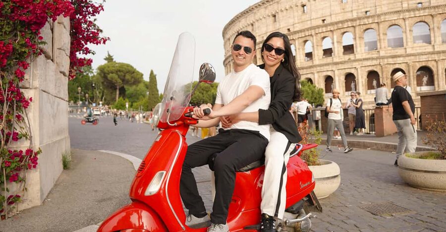 Rome: Guided City Food Tour by Vespa and Tastings - Meeting at Caffe Roma with the red Vespas