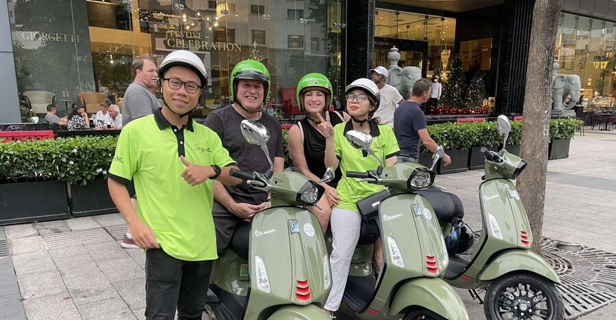 Saigon: Night Craft Beer And Street Food Tour By Vespa - Sunset drinks above the city
