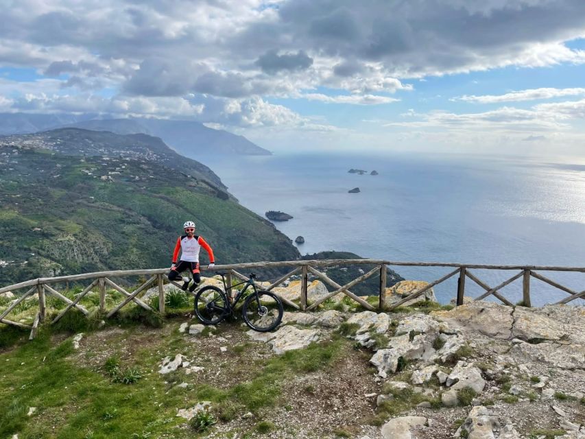 Sorrento: E-Bike Wine & Food Tour - Leaving Piazza Andrea Veniero for the hills