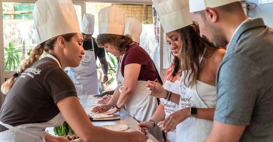 Sorrento: Pizza Making Course - Making the dough from scratch