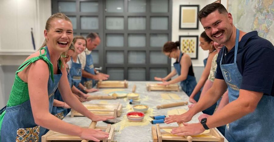 Trastevere Pasta Masterclass with Foodies from Rome - Eating the meal you made